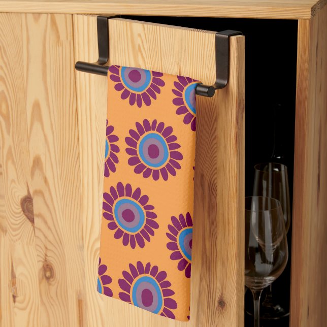 Dushi Sunflower Pattern 3 Kitchen Towel (Thirds Fold)