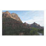 Dusk at Canyon Junction in Zion National Park Rectangular Sticker