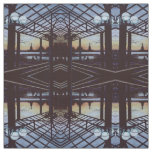 Dusk at Freedom's Birthplace, Ellis Island Fabric
