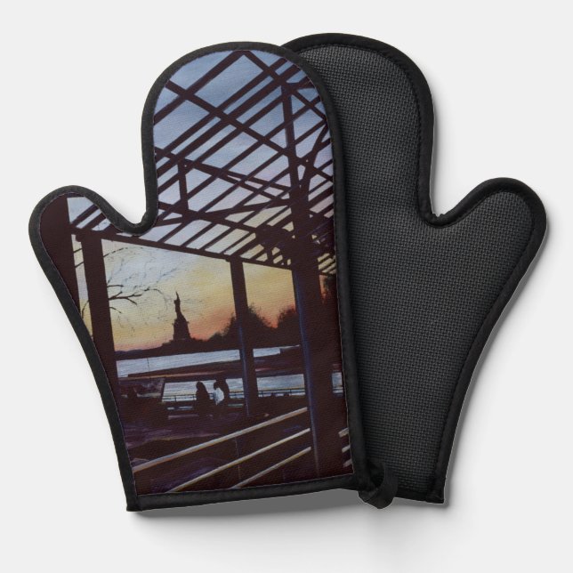 Dusk at Freedom's Birthplace, Ellis Island Oven Mitt (Front/Back)