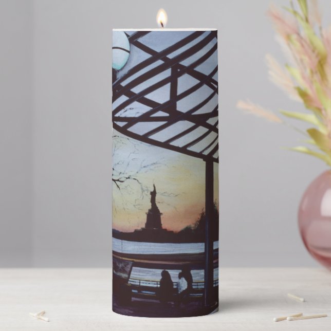 Dusk at Freedom's Birthplace Pillar Candle (In Situ)