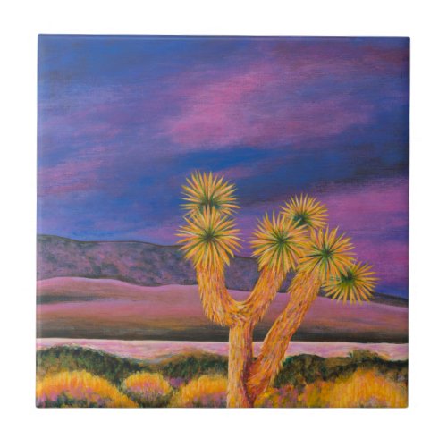 Dusk at Joshua Tree Ceramic Tile