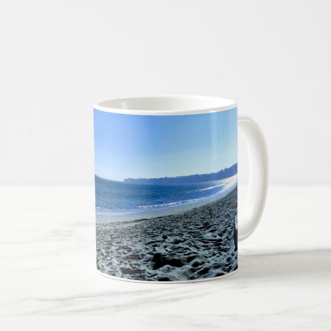 Dusk at Malibu Beach Coffee Mug (Front Right)
