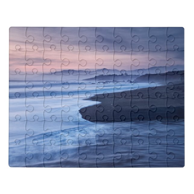 Dusk At Moonstone Beach Jigsaw Puzzle (Puzzle Horizontal)