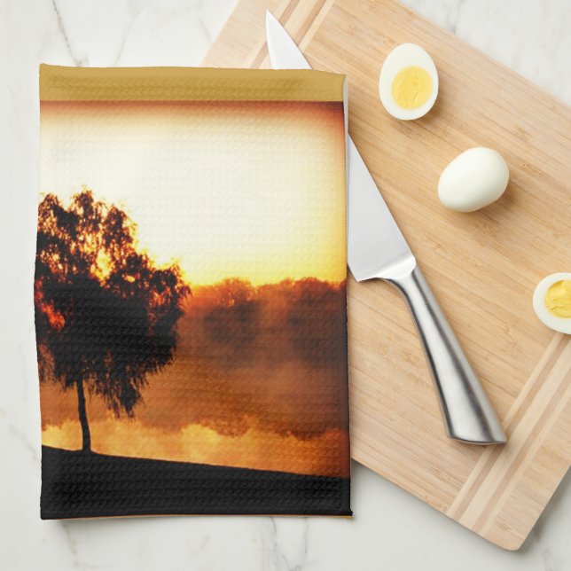 Dusk Bench Trees Towel (Quarter Fold)