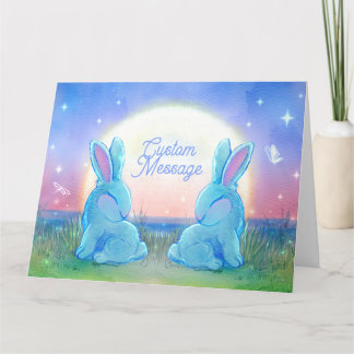 Dusk Bunnies Customizable Card