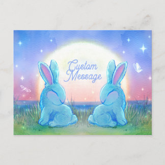 Dusk Bunnies Customizable Postcard