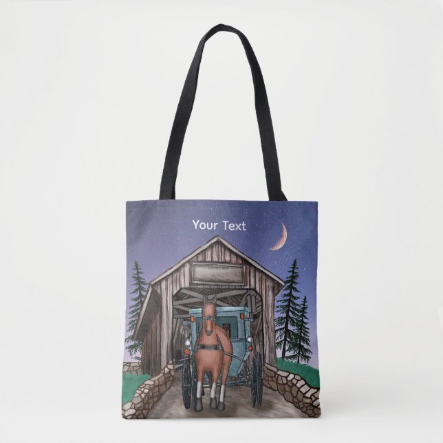 Dusk Covered Bridge  Tote Bag (Front)