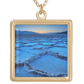 Dusk  Death Valley  California Gold Plated Necklace by usdeserts at Zazzle