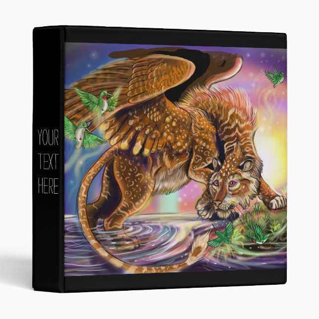 Dusk Hunter Flying Cat 3 Ring Binder (Front/Spine)