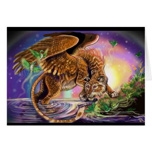 Dusk Hunter Flying Cat Cards (Front Horizontal)