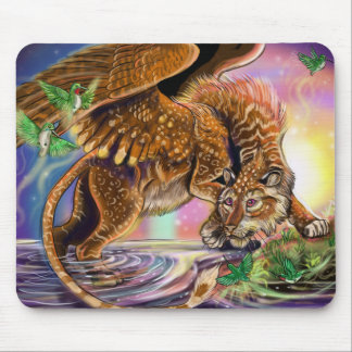 Dusk Hunter Flying Cat Mousepad