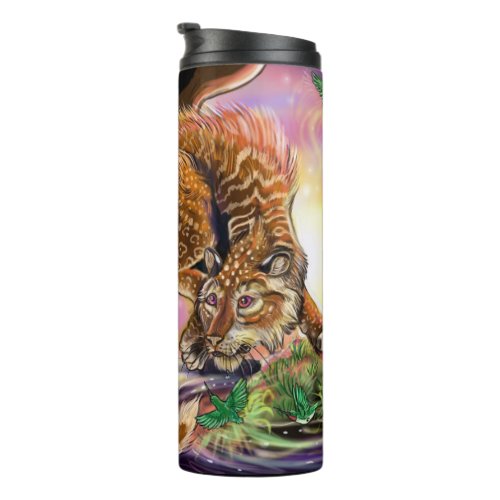 Dusk Hunter Flying Cat Thermal Tumbler