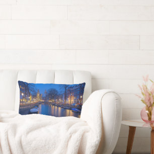Dusk in Amsterdam Lumbar Pillow