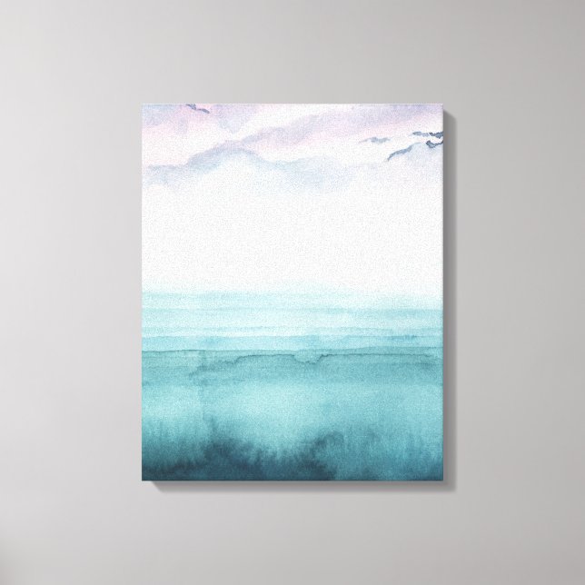 Dusk on the Bay - Watercolor Canvas Print (Front)
