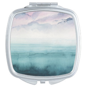 Dusk on the Bay - Watercolor Compact Mirror