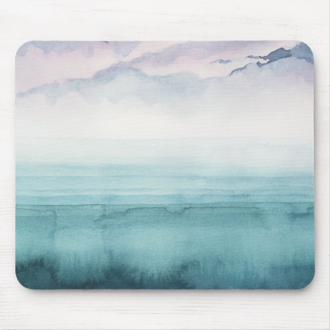 Dusk on the Bay - Watercolor Mouse Pad (Front)