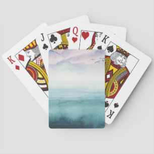 Dusk on the Bay - Watercolor Poker Cards