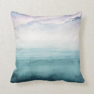 Dusk on the Bay - Watercolor Throw Pillow