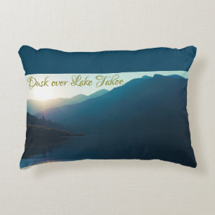 Dusk over Lake Tahoe Accent Pillow