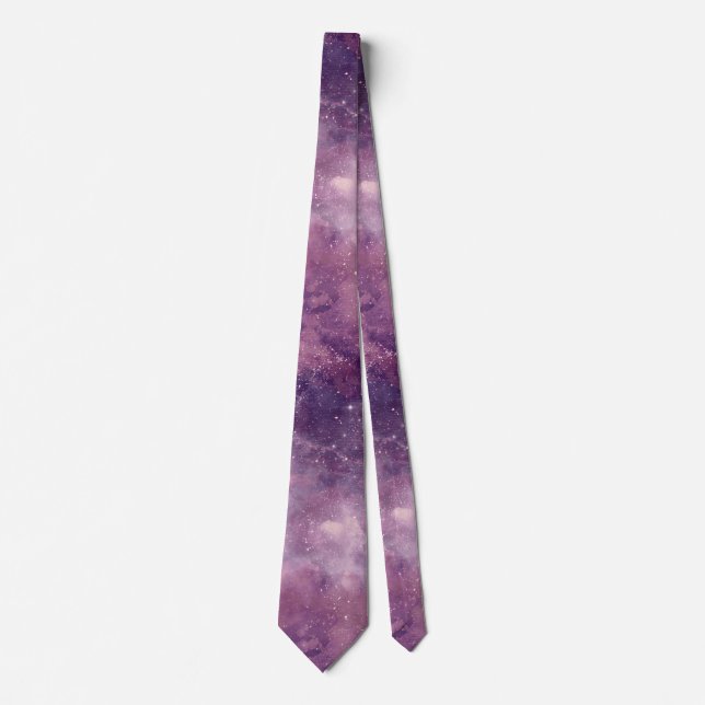 Dusk Rose Galaxy Series Design 1  Neck Tie (Front)