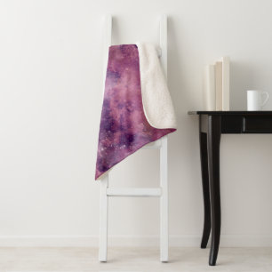 Dusk Rose Galaxy Series Design 1 Sherpa Blanket