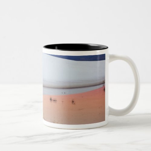 Dusk sky reflected in pool of water from Two_Tone coffee mug