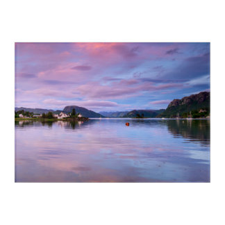 Dusk Sky Reflections on Loch Carron Acrylic Print