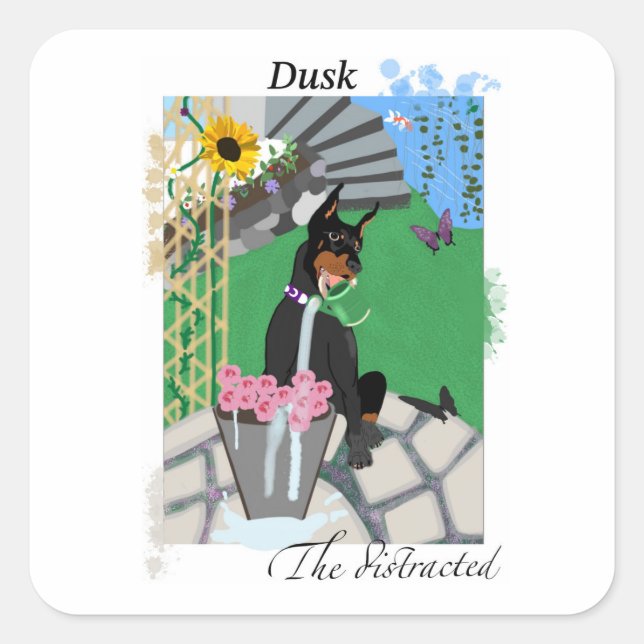 Dusk the distracted stickers (Front)