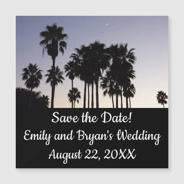 Dusk with Palm Trees Tropical Scene (Front)