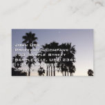 Dusk with Palm Trees Tropical Scene Business Card