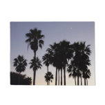 Dusk with Palm Trees Tropical Scene Doormat