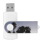 Dusk with Palm Trees Tropical Scene Flash Drive