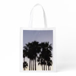 Dusk with Palm Trees Tropical Scene Grocery Bag