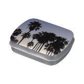 Dusk with Palm Trees Tropical Scene Jelly Belly Candy Tin (Side)