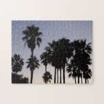 Dusk with Palm Trees Tropical Scene Jigsaw Puzzle