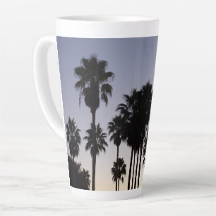 Dusk with Palm Trees Tropical Scene Latte Mug