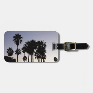 Dusk with Palm Trees Tropical Scene Luggage Tag