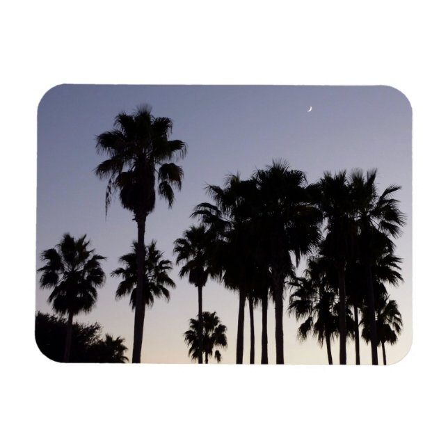 Dusk with Palm Trees Tropical Scene Magnet (Horizontal)