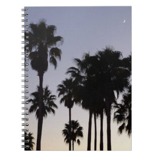 Dusk with Palm Trees Tropical Scene Notebook