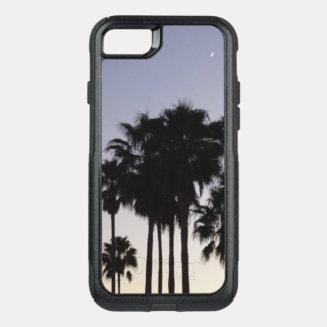 Dusk with Palm Trees Tropical Scene Otterbox iPhone Case (Back)