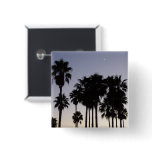 Dusk with Palm Trees Tropical Scene Pinback Button