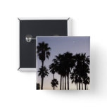 Dusk with Palm Trees Tropical Scene Pinback Button