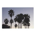 Dusk with Palm Trees Tropical Scene Placemat