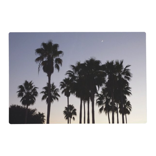 Dusk with Palm Trees Tropical Scene Placemat (Front)