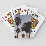 Dusk with Palm Trees Tropical Scene Poker Cards