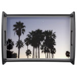 Dusk with Palm Trees Tropical Scene Serving Tray