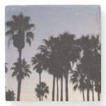 Dusk with Palm Trees Tropical Scene Stone Coaster