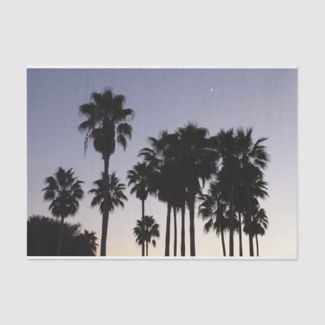 Dusk with Palm Trees Tropical Scene Tissue Paper (Front)