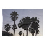 Dusk with Palm Trees Tropical Scene Towel